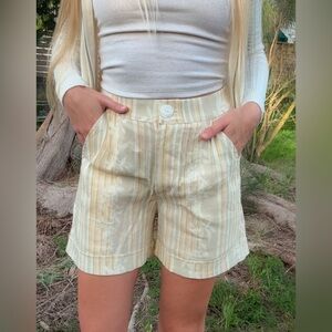 shore brand high waisted trouser shorts